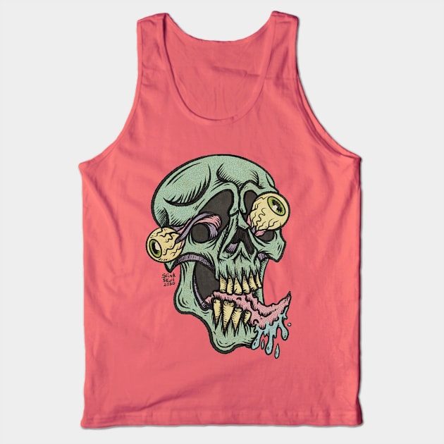 Eyeball skeleton Tank Top by SlinkSkull